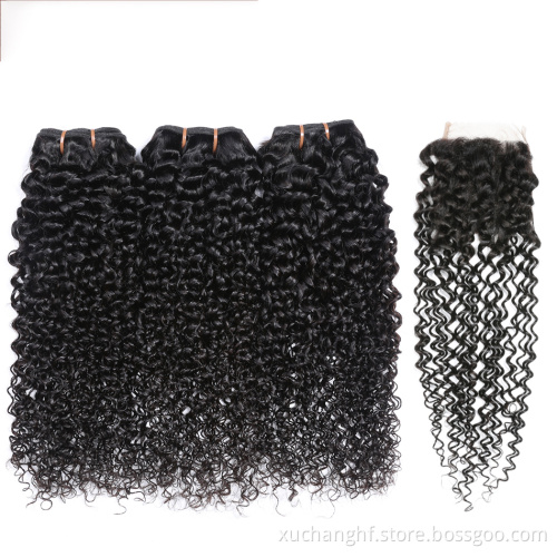 Kinky Curly Hair Brazilian Bulk Products Short Vendor Humain Perruque De Bandeau Peruque Peruvian Raw Human Hair Extension